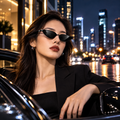 Slim Narrow Frame Sunglasses