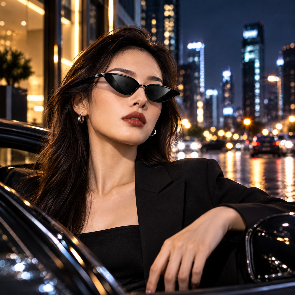 Slim Narrow Frame Sunglasses