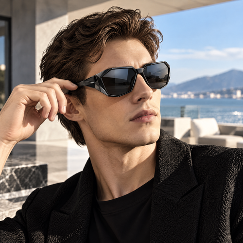 Geometric Frame Sunglasses