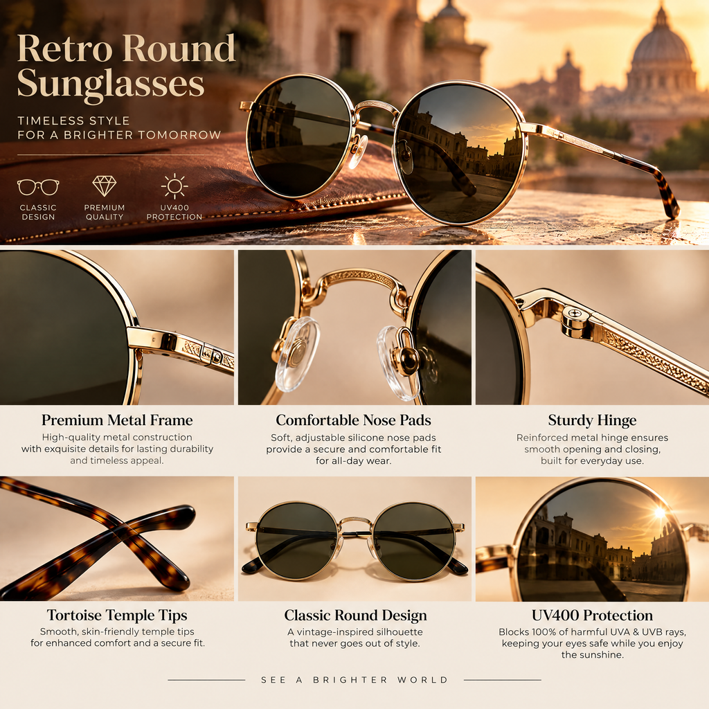 Retro Round Sunglasses