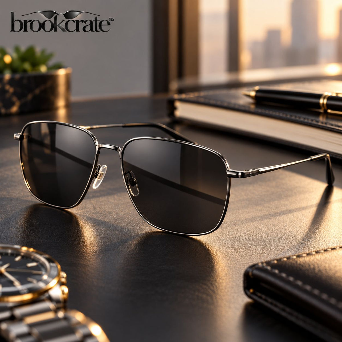 Lightweight Metal Frame Sunglasses