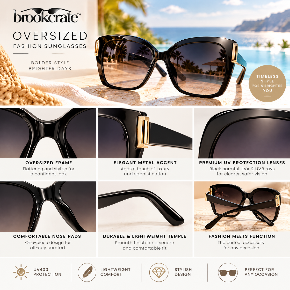 Oversized Fashion Sunglasses
