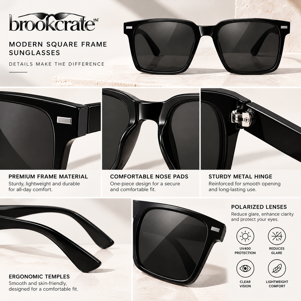 Modern Square Frame Sunglasses