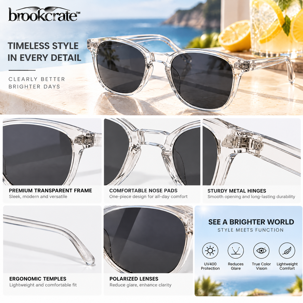 Transparent Frame Sunglasses