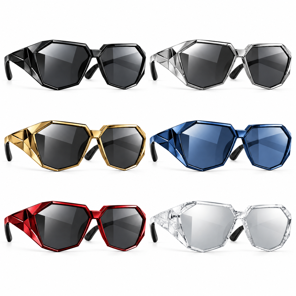 Geometric Frame Sunglasses